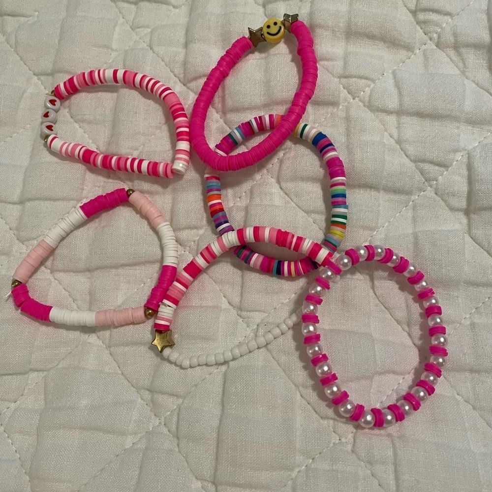 Pink Friendship Bracelet Set